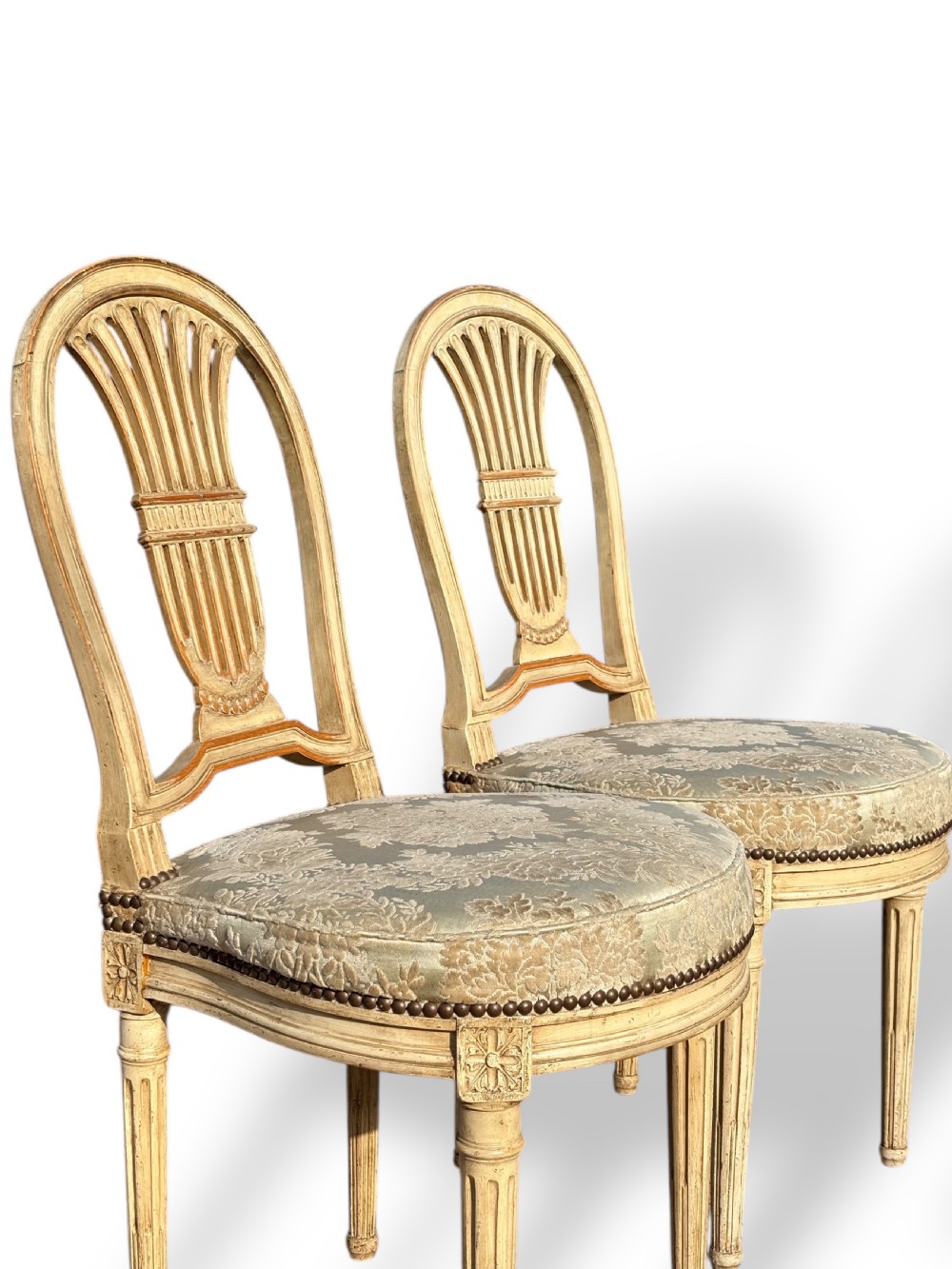 Pair of French Painted Side Chairs View VIII