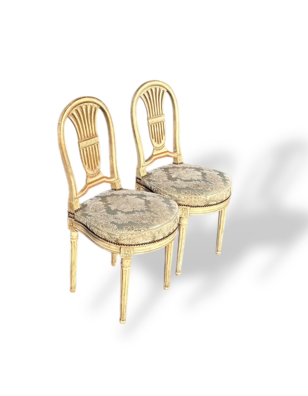 Pair of French Painted Side Chairs View X
