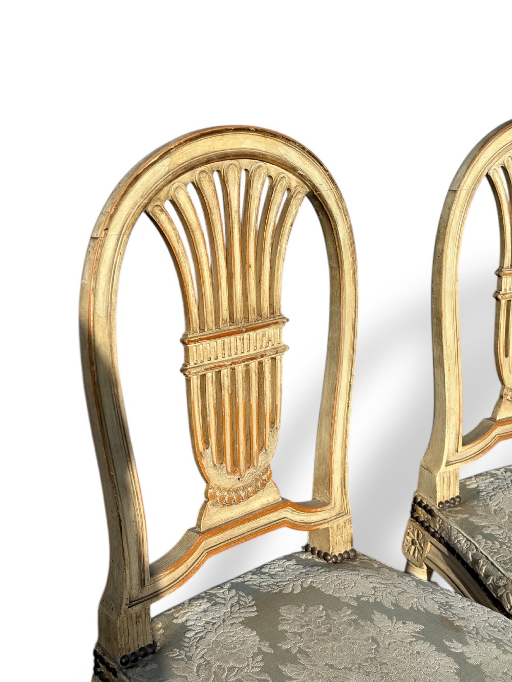 Pair of French Painted Side Chairs View XI