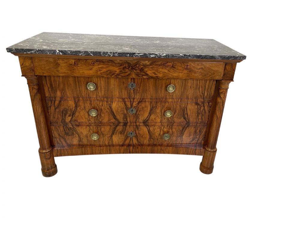 Early 19th Century French Empire Figured walnut Commode 