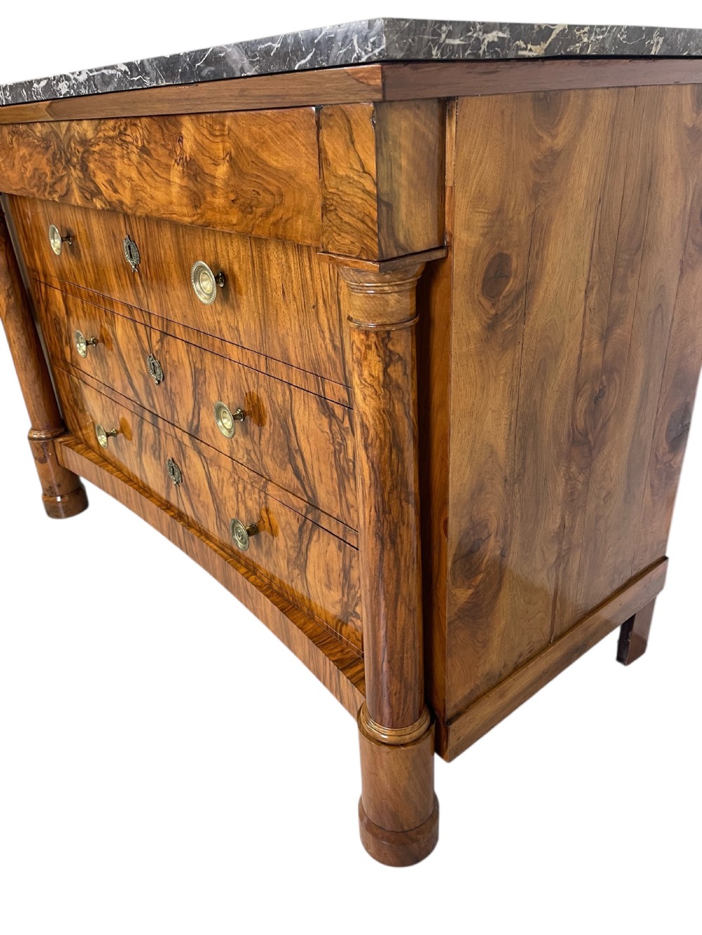 Early 19th Century French Empire Figured walnut Commode  View II
