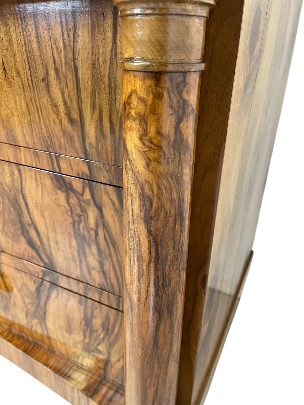 Early 19th Century French Empire Figured walnut Commode  View III