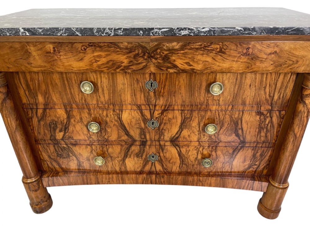 Early 19th Century French Empire Figured walnut Commode  View VI