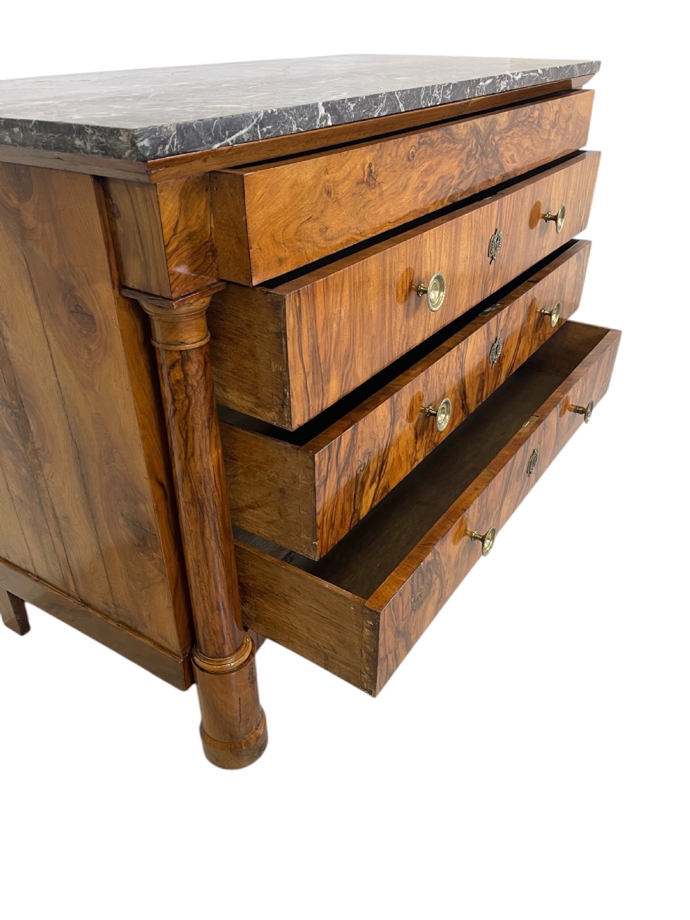 Early 19th Century French Empire Figured walnut Commode  View IX