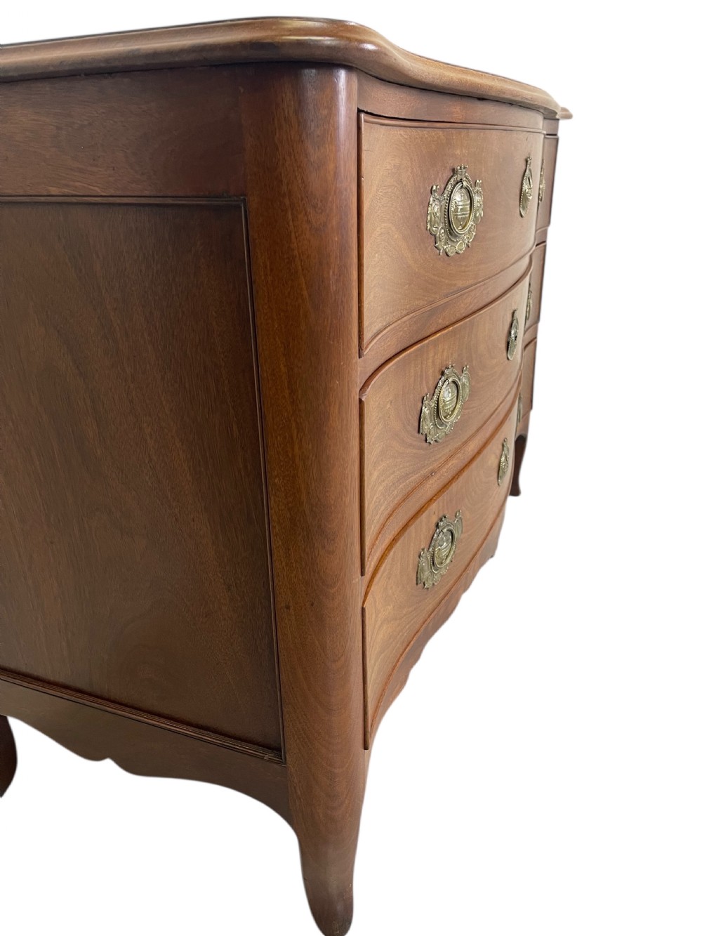 Antique Serpentine Chest Of Drawers in Mahogany  View III