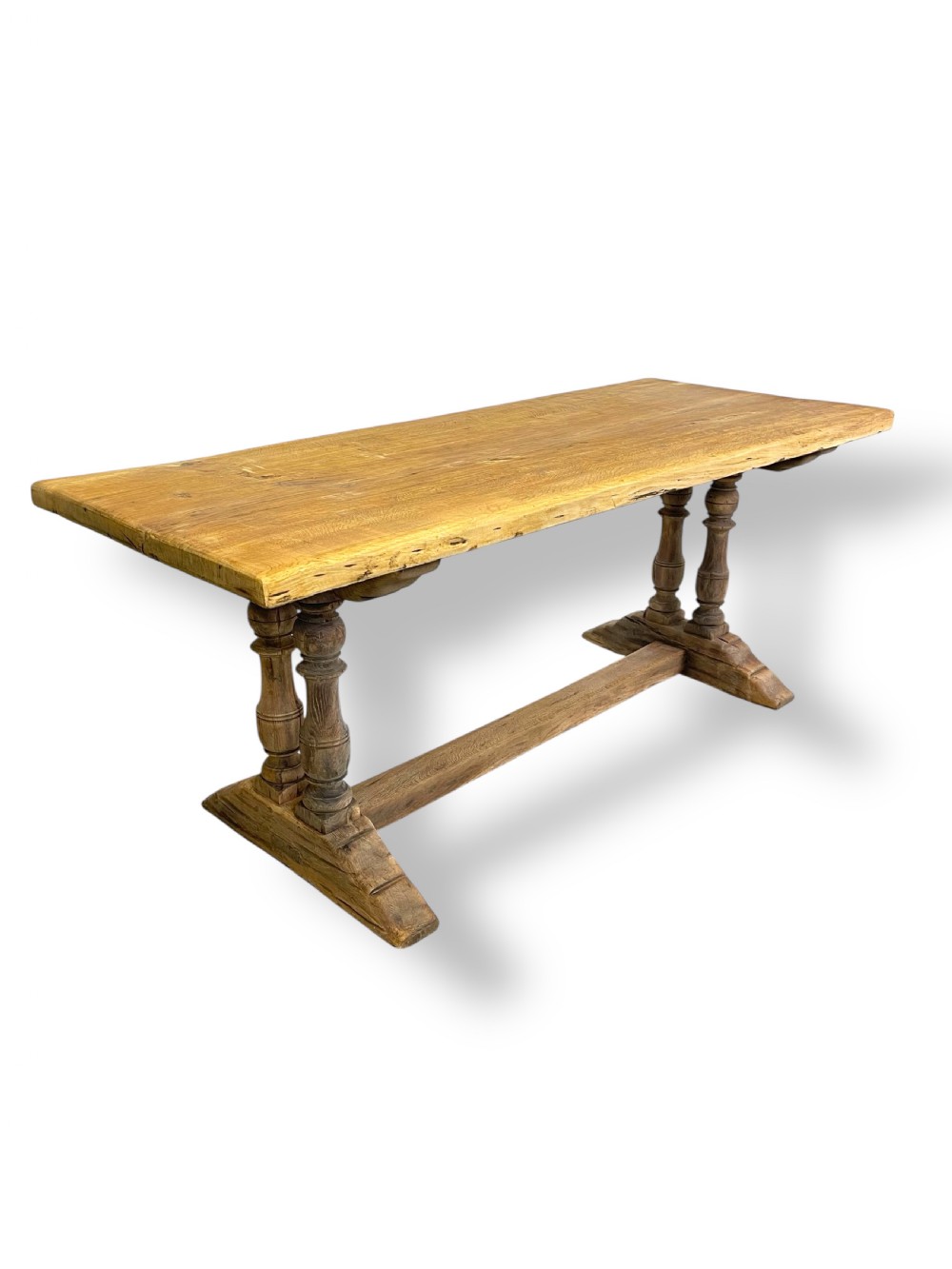 Oak Refectory Table single plank top 