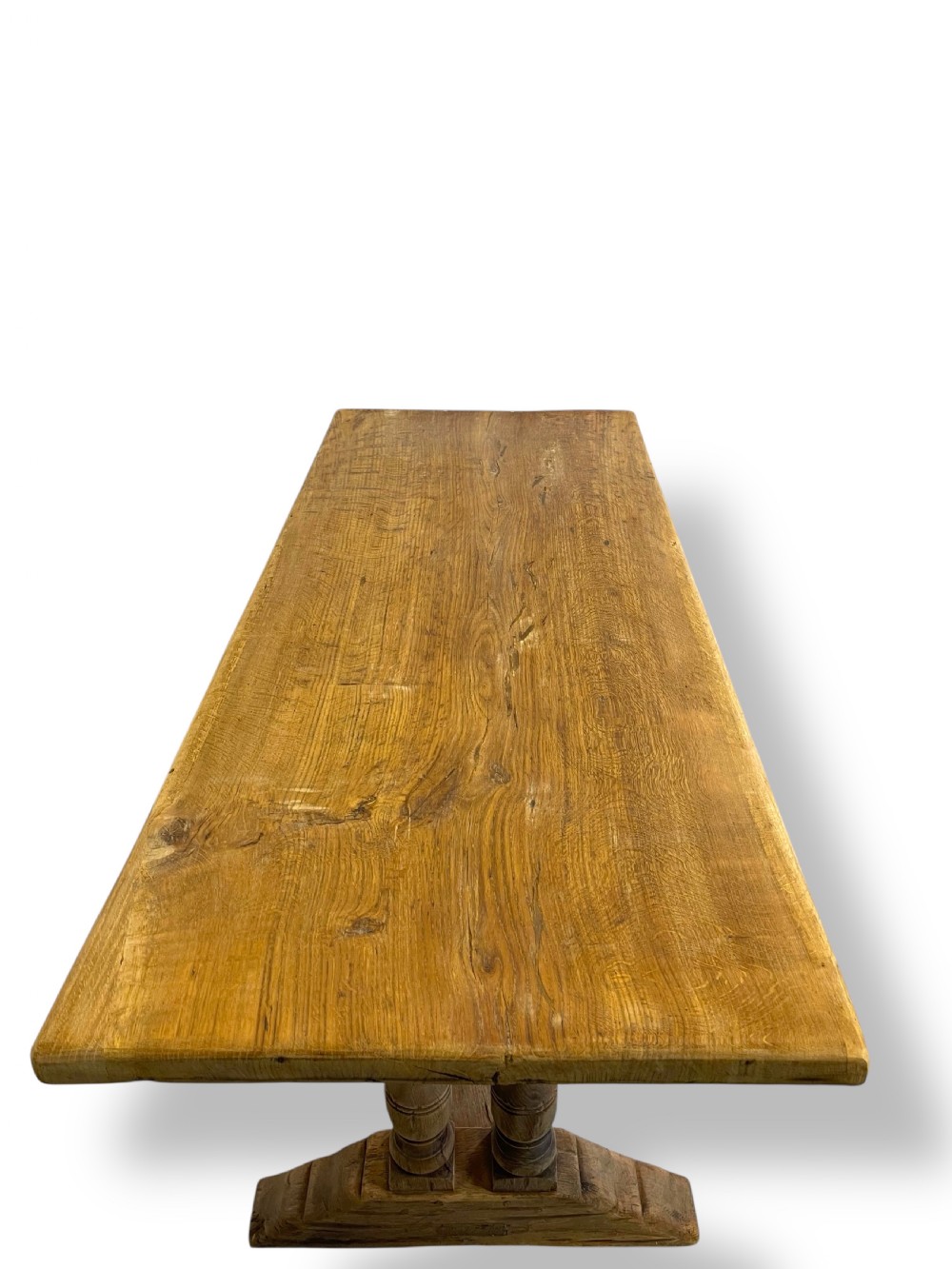 Oak Refectory Table single plank top  View II