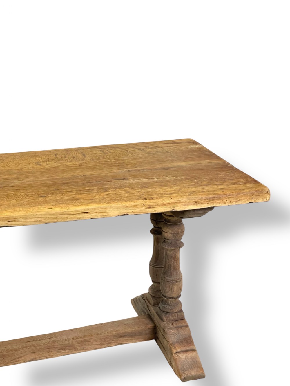 Oak Refectory Table single plank top  View III