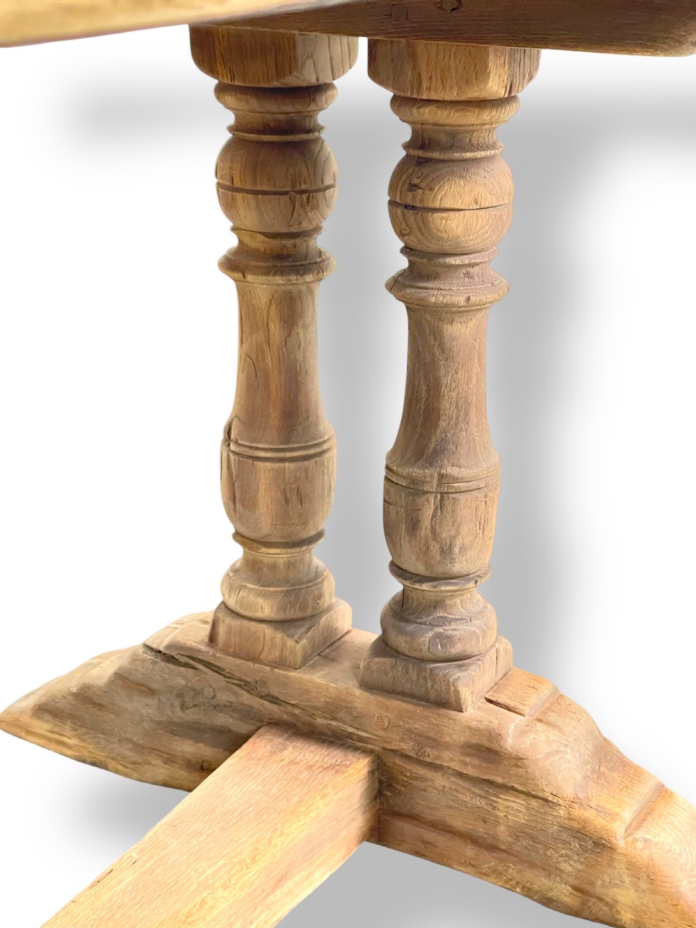 Oak Refectory Table single plank top  View V