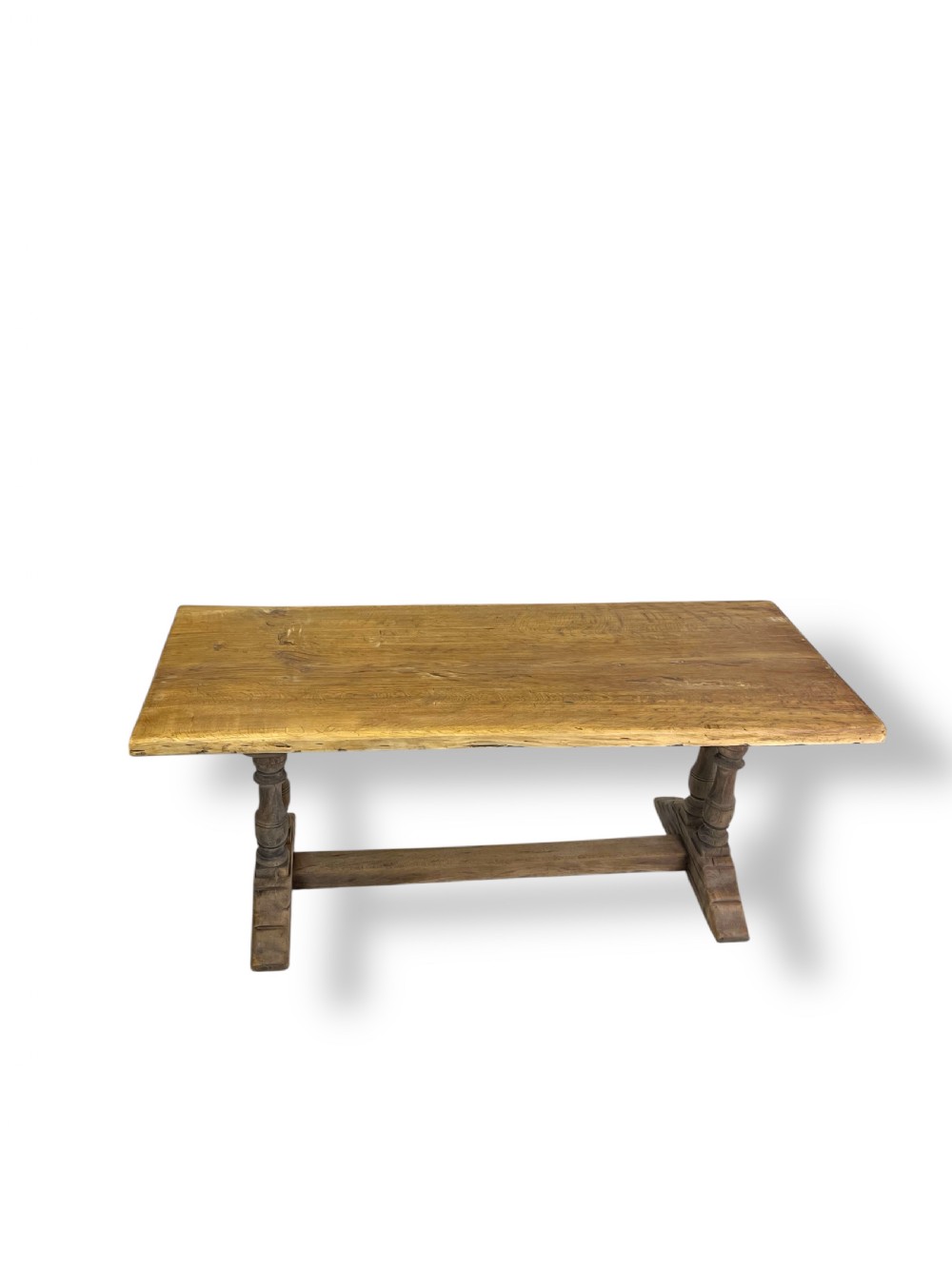 Oak Refectory Table single plank top  View VII