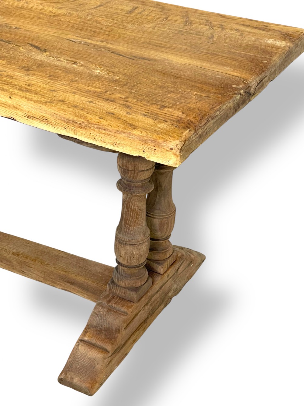 Oak Refectory Table single plank top  View VIII