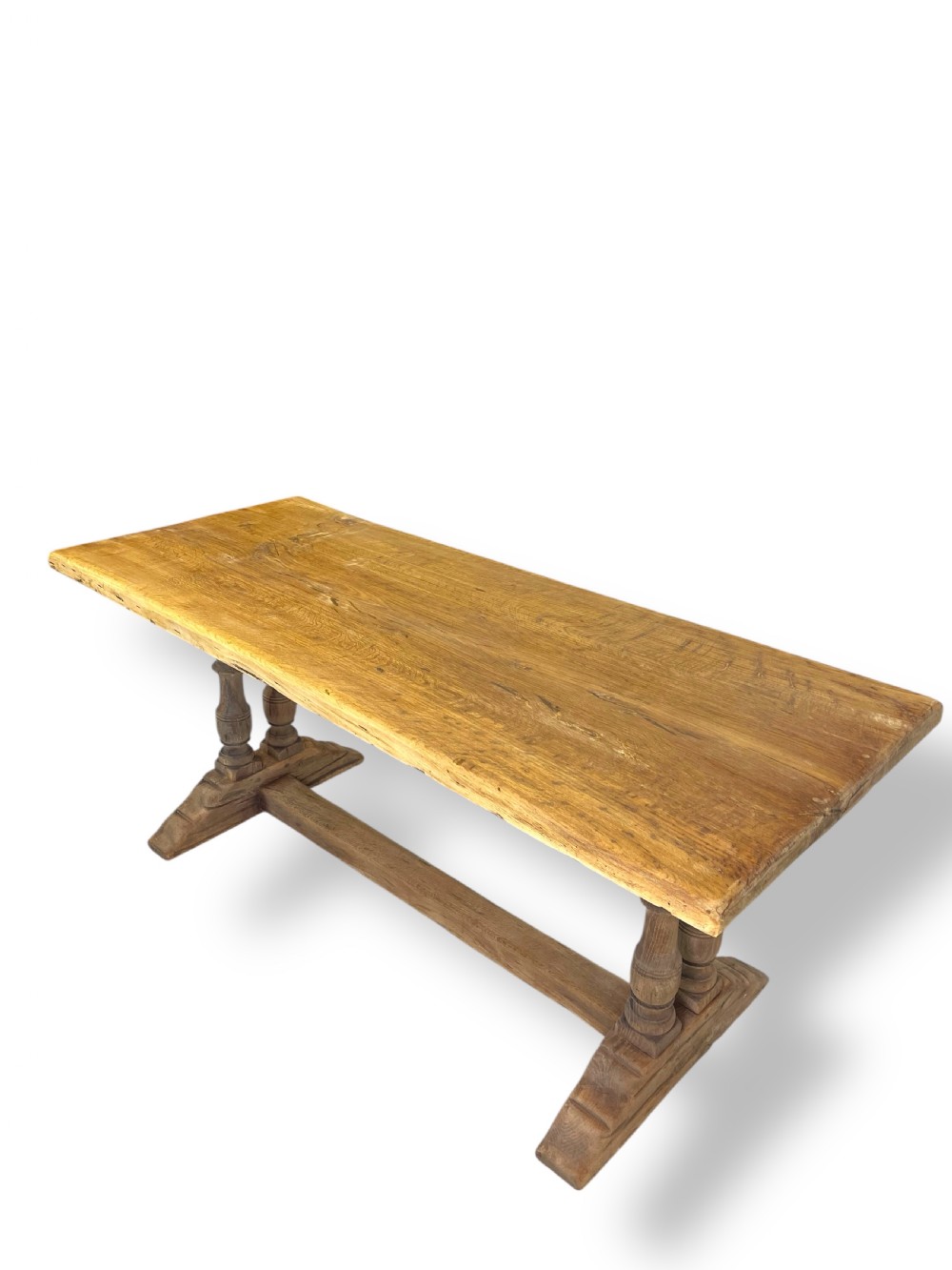 Oak Refectory Table single plank top  View IX