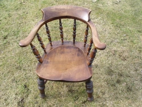 19th C Smoker's Bow Chair