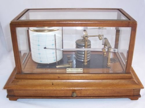 Walnut Barograph - Cooper & Worcester