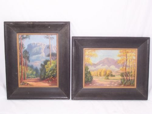 Pair of South African Oil Paintings
