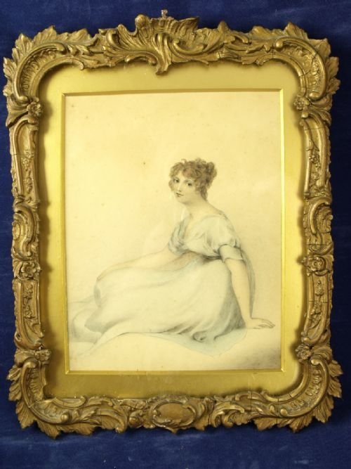 19th Century Watercolour of a Young Lady