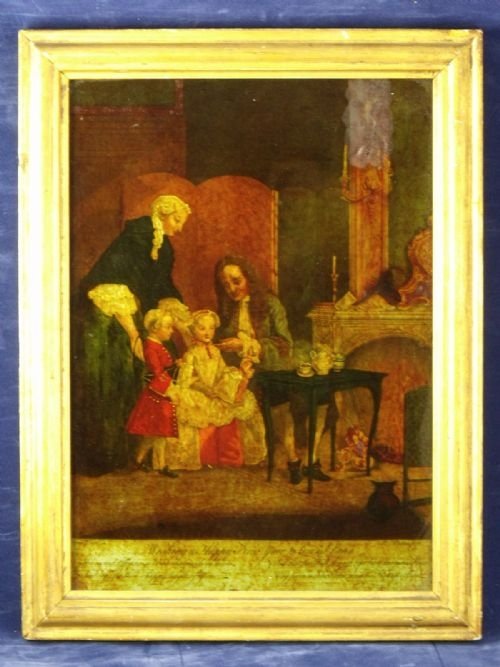 Early 19th Century Print on Glassby R Houston