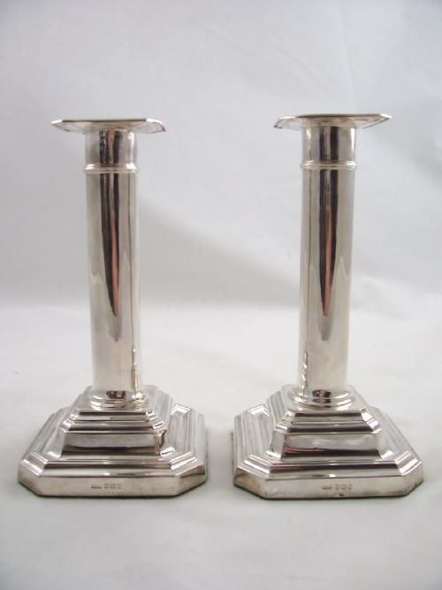 Pair of Silver Candlesticks