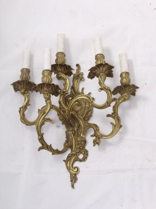 A 5 Branch Gilt Wall Sconce