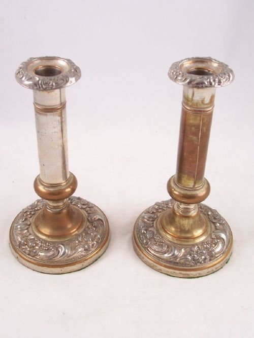Pair of Silver Plated Candlesticks