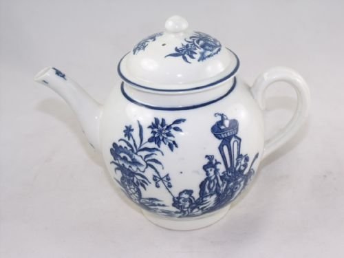 18th C Caughley Tea Pot