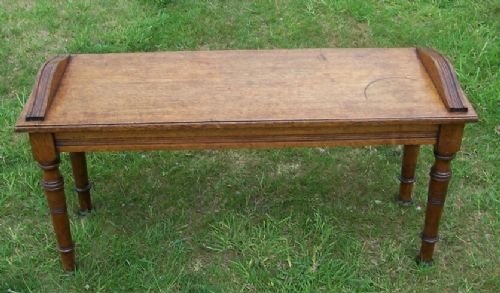 19th C Oak Hall Bench