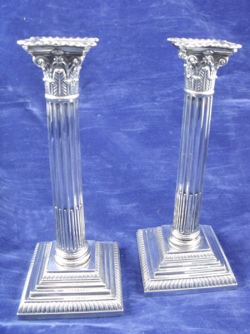 Pair of Silver Candlesticks