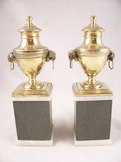 Pair of Brass Vase Ornaments