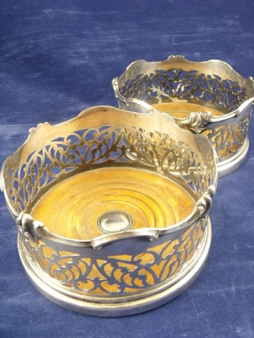 Pair of Silver Plate Coasters