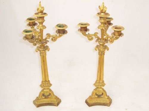 Pair of Regency Ormolu Candleabra
