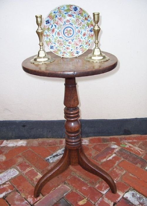 19th C Oak Tripod Table