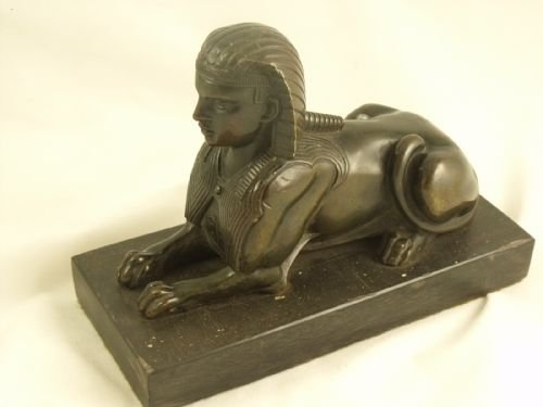 19th C Bronze Sphinx