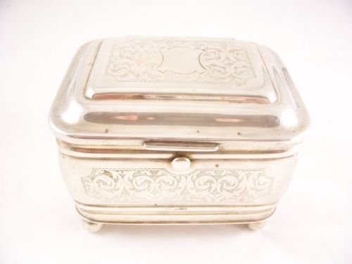 Late 19th C/early 20th C Silver Plated Caddy