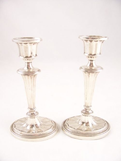 Pair of Silver Plated Candlesticks
