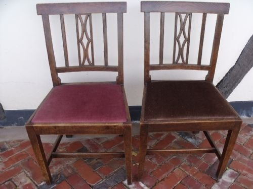 Pair of Oak Side Chairs