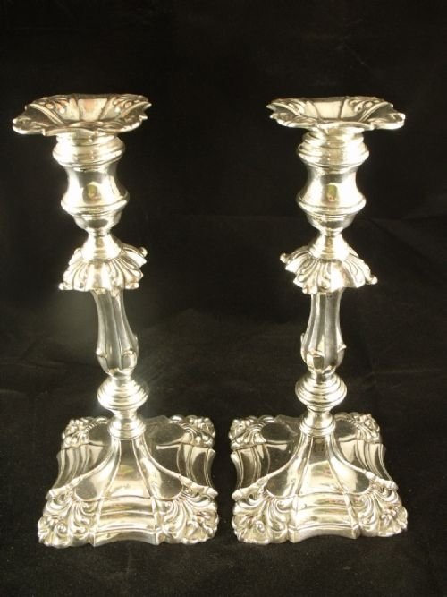 Pair of Silver Plated Candlesticks