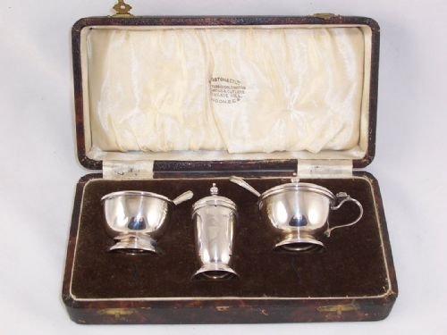 Silver Condiment Set