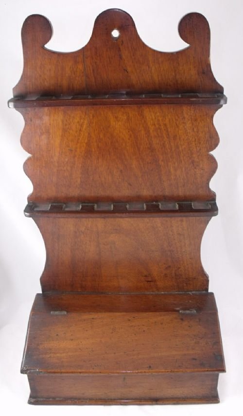 19th C Mahogany Spoon Rack