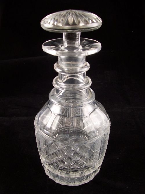 19th C Cut Glass Decanter