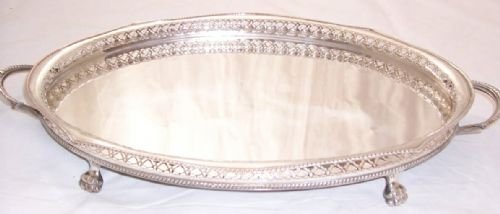 Oval Silver Plated Tray