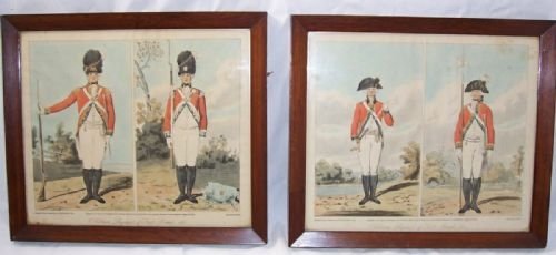 Pair of 19th C Engravings - "Coldstream Guards"