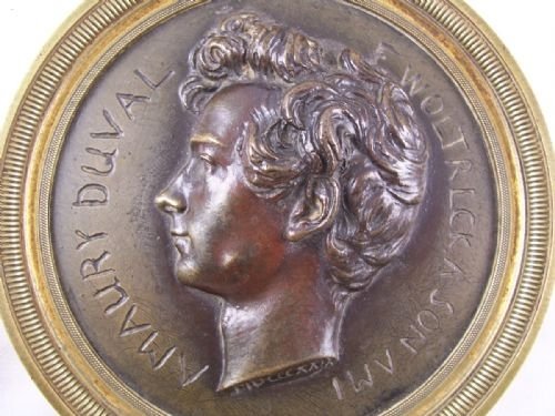 Early 19th C Bronze Plaque - Amaury Duval, 1829