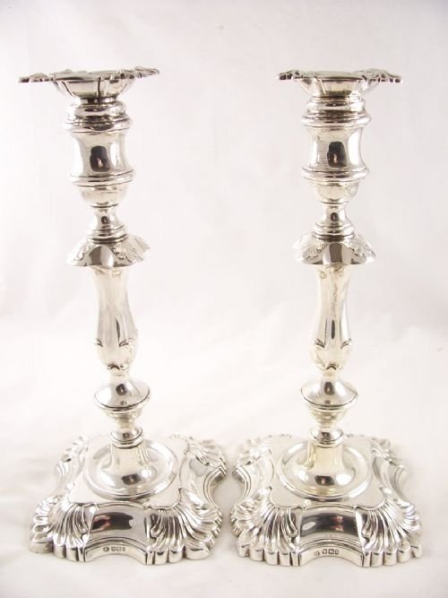 Pair of Silver Candlesticks - Sheffield 1900