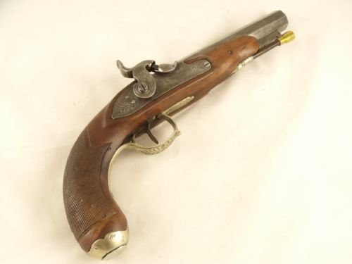 Early 19th Walnut Flint Lock Pistol