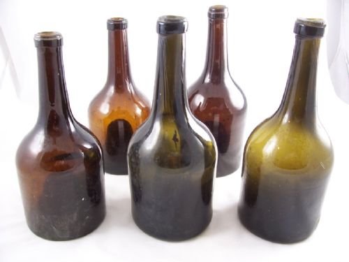 Set of Five 19thc Bottles