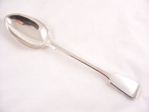 19th C Silver Basting Spoon