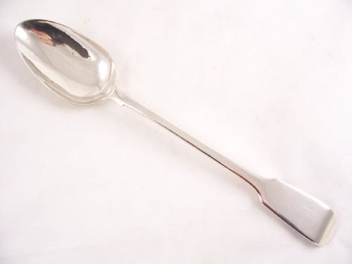 19th C Silver Basting Spoon