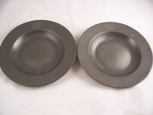 Pair of 18th C Pewter Dishes/plates
