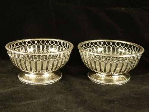 Pair of Silver Plated Bon Bon Dishes
