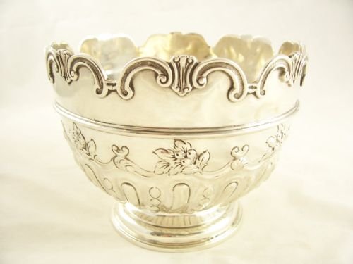 19th C Silver Centre Bowl